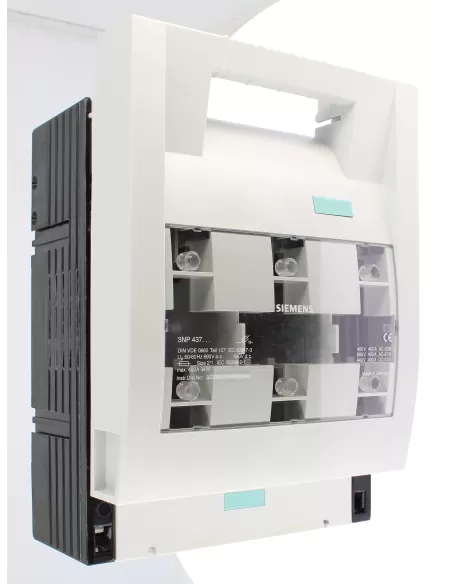 Siemens 3np43700ca01 interruptor de desconexión con base de fusible 3x400a nh1 - nh2